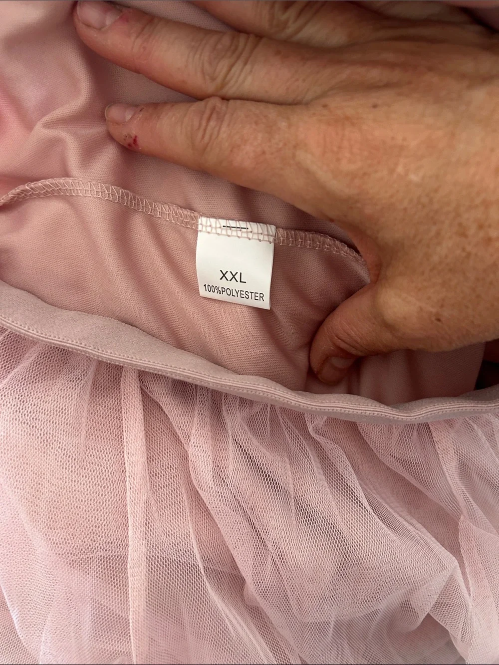 Layered Midi Tulle Skirt in Blush Pink